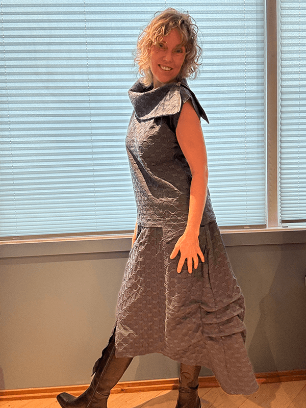 3032 Skjørt Bubble, Blue, Bomull