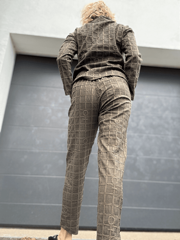 4119 Bukse Smal Bubble, Army, Bomull