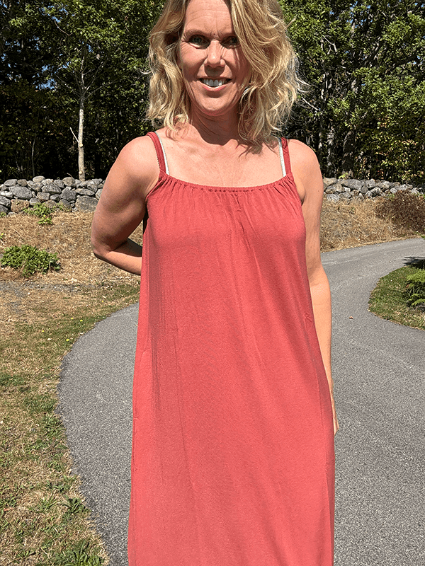 7622 Strap Dress, Tarracotta, Bamboo