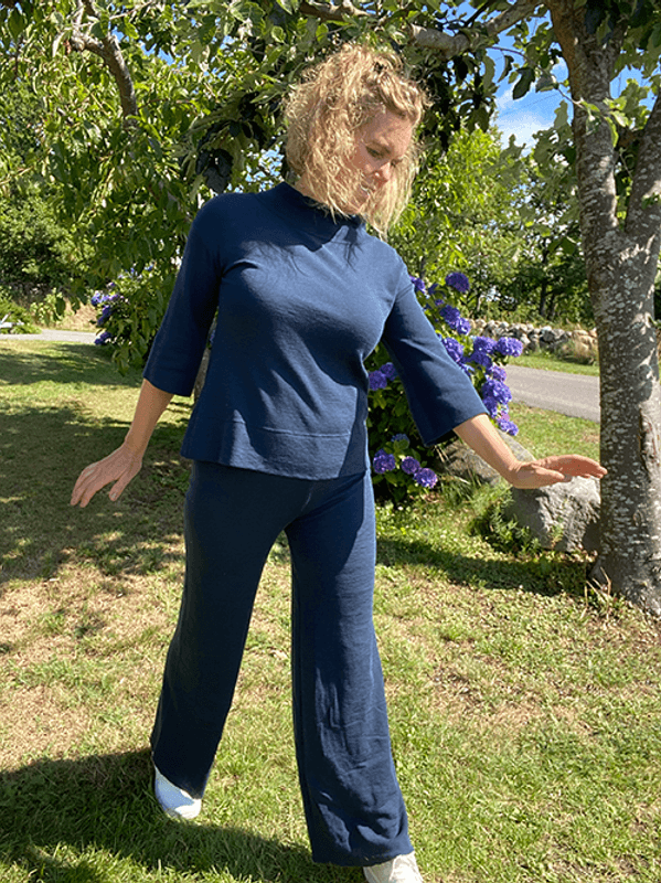 3010 Bukse Lang, Blue Mood, Merino