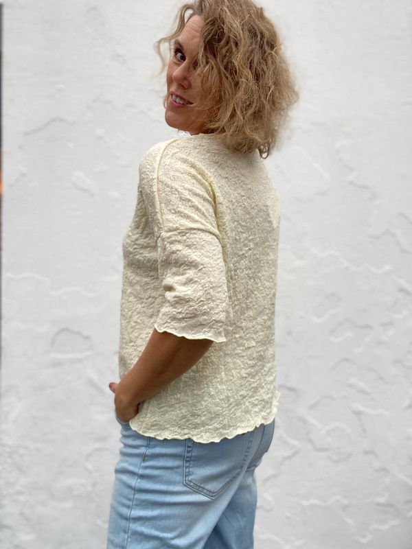 4506 T-Skjorte Vid, Raw White, Bubble Wool