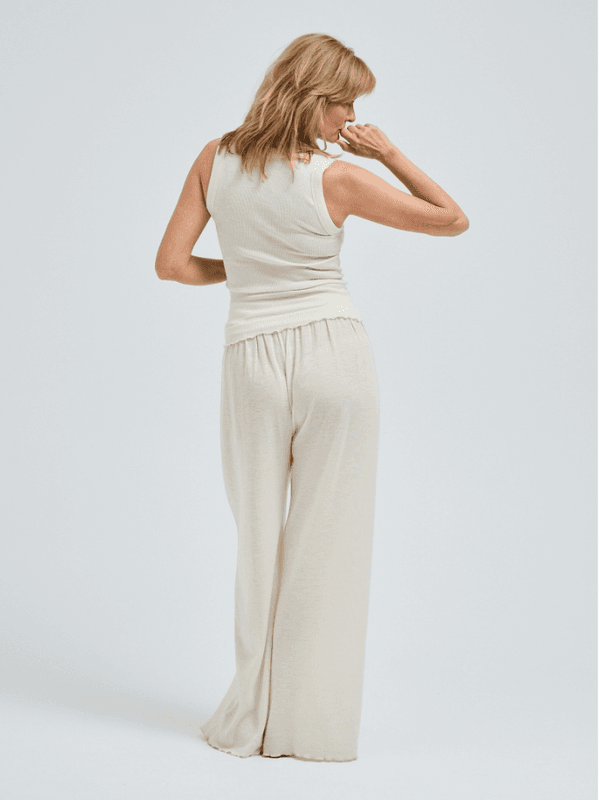 Wooly Tank Topp, Merino / Silke, Off-White