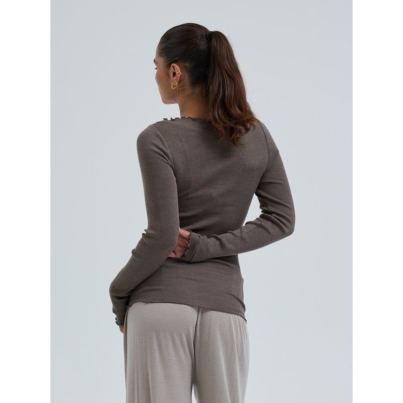 Wooly Boat Neck, Fungi, Merino / Silke
