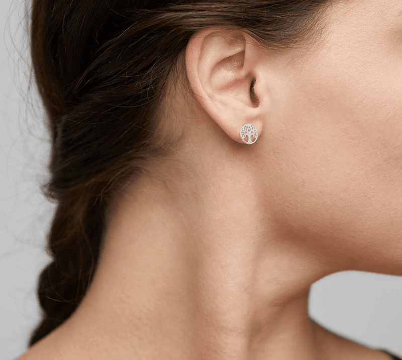 GEORGINA resirkulert studs, Sølvbelagt