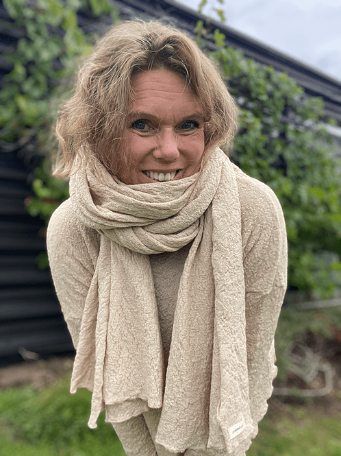 Hovedbilde 1503 Skjerf 58x200cm, Almond Milk, Bubble Wool