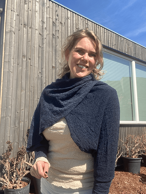 1507 SkulderVarmer, Midnight Blue Melange, Bubble Wool