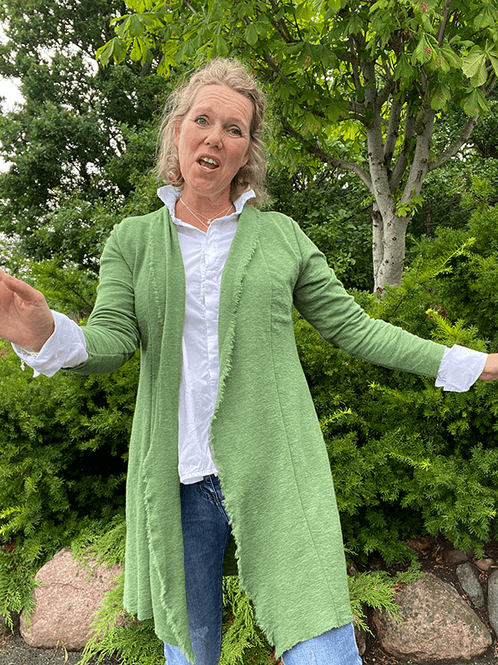Hovedbilde 8003 Cardigan, Grasshopper Melange, Merino