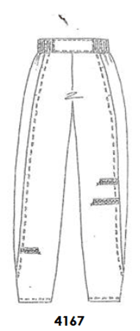 Hovedbilde PreOrder: 4167 Bukse Ballong, Stretch, Blå og ...