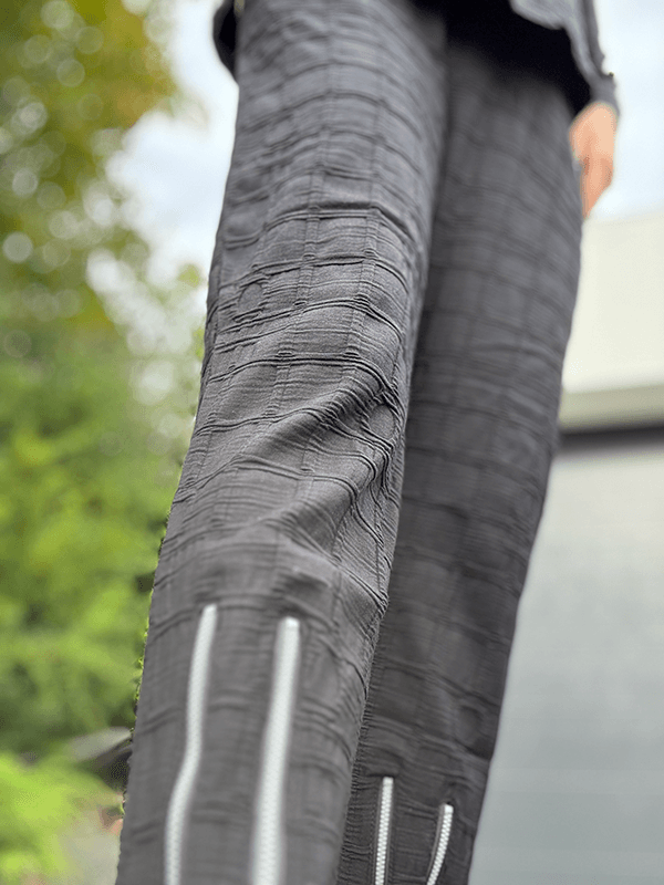 4119 Bukse Smal Bubble, Black, Bomull