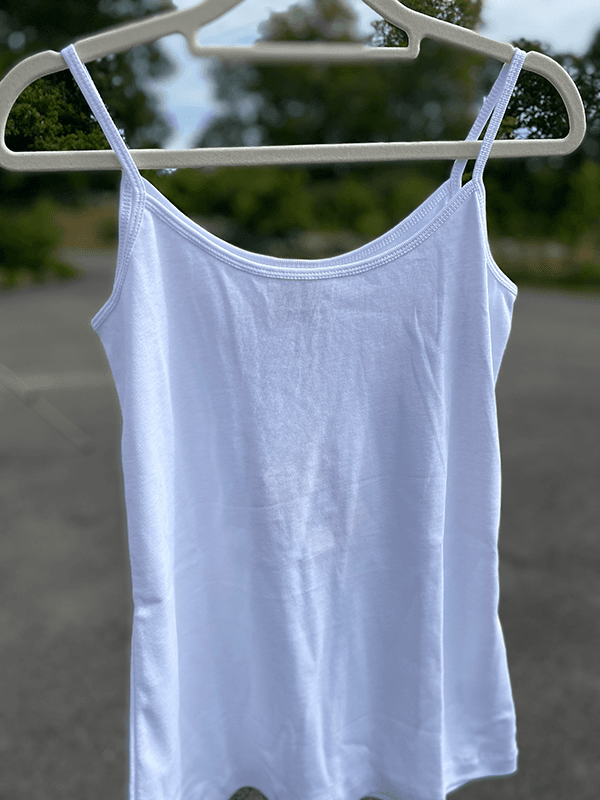 2300 Strap Top, White, Bomull