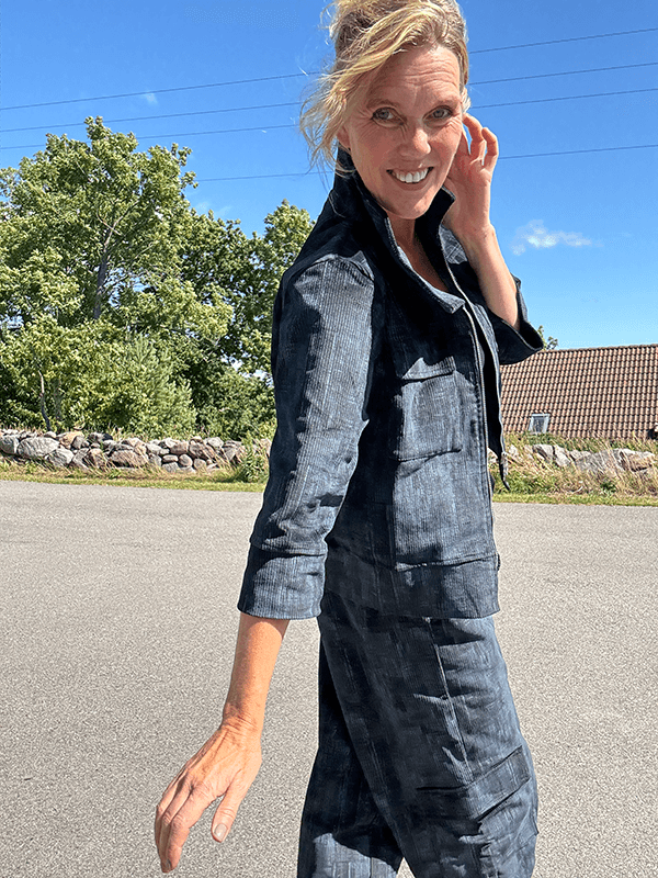 2144 Jakke Velvet, Black (BlåSvart), Cord
