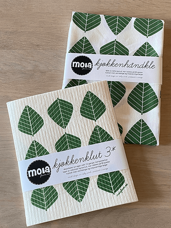 Kjøkkenhåndkle Løv, Grønn