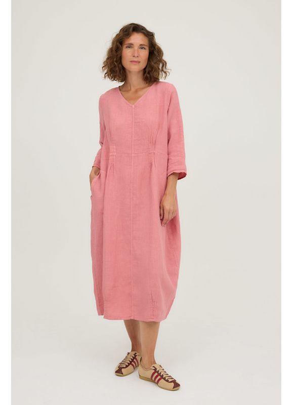 PreOrder: 11039 Dress Long, V-neck,Lin,  XS-XXL